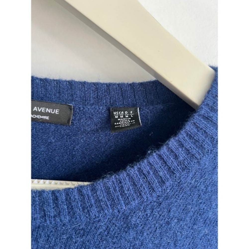 Saks Fifth Avenue Mens Blue 100% Cashmere Fair Isle Crewneck Sweater Size M - Picture 6 of 9